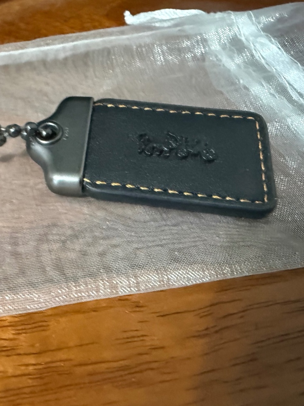 Coach 1941 Horse & Carriage Leather Hang Tag / Key Fob Bag Charm